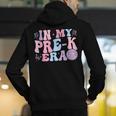 In My Pre K Era Groovy Back To School First Day Teacher Kids Men's Hoodie Back Print, Groovy Teacher Hoodies, funny gift