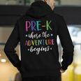 Pre-K Teacher Adventure Begins First Day Preschool Teachers Men's Hoodie Back Print, funny gift Pre-K Teacher Adventure Begins First Day Preschool Teachers Men's Hoodie Back Print, funny gift