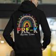 PreK Dream Team Leopard Rainbow Teacher Squad Back To School Men's Hoodie Back Print, funny gift PreK Dream Team Leopard Rainbow Teacher Squad Back To School Men's Hoodie Back Print, funny gift
