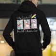 Preppy Silly Teacher Goose Build Character Back To School Men's Hoodie Back Print, funny gift