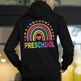 Preschool Rainbow Girls Boys Kids Teacher Back To School Men's Hoodie Back Print, funny gift Preschool Rainbow Girls Boys Kids Teacher Back To School Men's Hoodie Back Print, funny gift