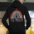 Pretty YOU MATTER Rainbow Positive Message Teachers Kids Men's Hoodie Back Print, funny gift