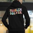 Problem Solver School Work Staff Front Desk Teacher Men's Hoodie Back Print, funny gift Problem Solver School Work Staff Front Desk Teacher Men's Hoodie Back Print, funny gift