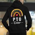 PTO Crew Parent School Volunteer Board Mom Parent Teacher Men's Hoodie Back Print, funny gift