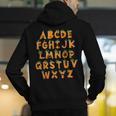 Pumpkin ABC Halloween Alphabet Costume School Teacher Kids Men's Hoodie Back Print, funny gift