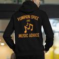 Pumpkin Spice And Music Advice Music Teacher Halloween Men's Hoodie Back Print, funny gift