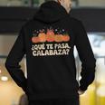 Que Pasa Calabaza Spanish Teacher Bilingual Pumpkin Women Men's Hoodie Back Print, funny gift Que Pasa Calabaza Spanish Teacher Bilingual Pumpkin Women Men's Hoodie Back Print, funny gift