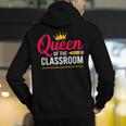Queen Of The Classroom Teacher Men's Hoodie Back Print, funny gift