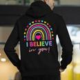 Rainbow I Believe In You Teacher Testing Day Men's Hoodie Back Print, funny gift Rainbow I Believe In You Teacher Testing Day Men's Hoodie Back Print, funny gift