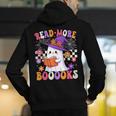 Read More Books Ghost Reading Book Teacher Halloween Men's Hoodie Back Print, funny gift