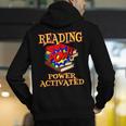Reading Super Power Activated Superhero Teacher Or Student Men Women Girls Kids Men's Hoodie Back Print, Super Teacher Hoodies, funny gift