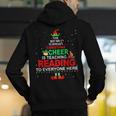 Reading Teacher Christmas Shirt Elf Christmas Cheer For Men Women Men's Hoodie Back Print, funny gift Reading Teacher Christmas Shirt Elf Christmas Cheer For Men Women Men's Hoodie Back Print, funny gift