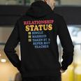 Relationship Status Single Married Hot Teacher Men's Hoodie Back Print, funny gift