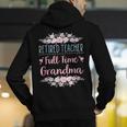 Retired Teacher Full Time Grandma Teaching Retirement Men's Hoodie Back Print, funny gift Retired Teacher Full Time Grandma Teaching Retirement Men's Hoodie Back Print, funny gift