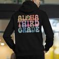 Retro Aloha Third Grade Teacher Summer Vacation Beach Hawaii Men's Hoodie Back Print, funny gift Retro Aloha Third Grade Teacher Summer Vacation Beach Hawaii Men's Hoodie Back Print, funny gift