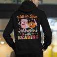 Retro Fall In Love With Learning Pumpkin Autumn Teacher Men's Hoodie Back Print, funny gift Retro Fall In Love With Learning Pumpkin Autumn Teacher Men's Hoodie Back Print, funny gift
