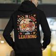 Retro Fall In Love With Learning Pumpkin Leaf Teacher Autumn Men's Hoodie Back Print, funny gift Retro Fall In Love With Learning Pumpkin Leaf Teacher Autumn Men's Hoodie Back Print, funny gift
