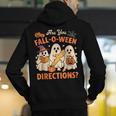 Retro Are You Fall O Ween Directions Ghost Teacher Spooky Men's Hoodie Back Print, funny gift