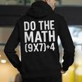 Retro Do The Math Teacher For Men Women Kid Boy Girl Men's Hoodie Back Print, funny gift