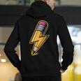 Retro Pencil Pencil Back To School Teacher Student Men's Hoodie Back Print, funny gift