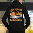 Retro Pumpkin Fall In Love With Learning Autumn Teacher Men's Hoodie Back Print, funny gift Retro Pumpkin Fall In Love With Learning Autumn Teacher Men's Hoodie Back Print, funny gift