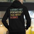 Retro Scientist Warning May Talk About Science Teacher Men's Hoodie Back Print, Science Teacher Hoodies, funny gift Retro Scientist Warning May Talk About Science Teacher Men's Hoodie Back Print, Science Teacher Hoodies, funny gift