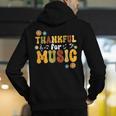 Retro Thankful For Music Floral Music Teacher Thanksgiving Men Women Men's Hoodie Back Print, funny gift Retro Thankful For Music Floral Music Teacher Thanksgiving Men Women Men's Hoodie Back Print, funny gift