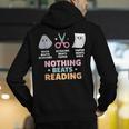 Rock Paper Scissors Teacher Librarian Nothing Beats Reading Men's Hoodie Back Print, funny gift Rock Paper Scissors Teacher Librarian Nothing Beats Reading Men's Hoodie Back Print, funny gift