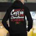 Running On Coffee And Christmas Cheer Lover Teacher For Men Women Kids Men's Hoodie Back Print, funny gift