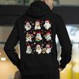 Santa Ghost Reading Books Christmas Library Teacher Men's Hoodie Back Print, funny gift