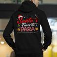 Santa's Favorite Para Christmas Paraprofessional Teacher Men's Hoodie Back Print, funny gift Santa's Favorite Para Christmas Paraprofessional Teacher Men's Hoodie Back Print, funny gift
