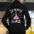 Science Girl Chemistry Biology Student Teacher Men's Hoodie Back Print, Science Teacher Hoodies, funny gift