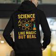 Science Like Magic But Real Nerdy Teacher Men's Hoodie Back Print, Science Teacher Hoodies, funny gift