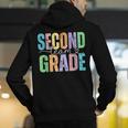 Second Grade Team Heart Teacher Student Back To School Girls Men's Hoodie Back Print, funny gift
