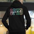 SPED Squad Team SPED Teacher Special Education Teacher Men's Hoodie Back Print, funny gift SPED Squad Team SPED Teacher Special Education Teacher Men's Hoodie Back Print, funny gift