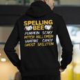 Spelling Bee Costume For a Halloween Teacher Pun Women Men's Hoodie Back Print, funny gift