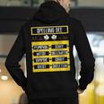 Spelling Bee Halloween Teachers Bee Spelling Competition Men's Hoodie Back Print, funny gift