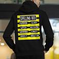Spelling Bee Pun Halloween Costume For Teachers Men's Hoodie Back Print, funny gift Spelling Bee Pun Halloween Costume For Teachers Men's Hoodie Back Print, funny gift