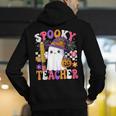 Spooky Teacher Ghost Pencil Teach Halloween Teacher Men's Hoodie Back Print, funny gift