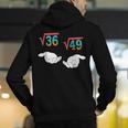 Square Root 36 49 Meme 67 Ice Cream Drip Math Teacher Tee Men's Hoodie Back Print, funny gift