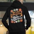 Be Like Subtraction Make A Difference Teacher Student Math Men's Hoodie Back Print, funny gift