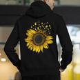 Sunflower Puzzle Pieces Autism Awareness For Mom Teacher For Women Men's Hoodie Back Print, funny gift