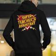 Super Teacher's Assistant Educational Superhero Men's Hoodie Back Print, funny gift Super Teacher's Assistant Educational Superhero Men's Hoodie Back Print, funny gift