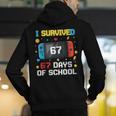 I Survived 67 Days Of School 67 Teacher Squad Matching Men's Hoodie Back Print, funny gift