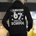 I Survived 67 Days Of School Teachers Students Men's Hoodie Back Print, funny gift