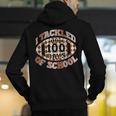 I Tackled 100 Days Of School Football Boys Girls Teachers Men's Hoodie Back Print, funny gift