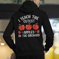 I Teach The Cutest Apples In The Orchard Cute Fall Teacher Men's Hoodie Back Print, funny gift
