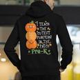 I Teach The Cutest Pumpkins In Patch Pre-K Halloween Teacher Men's Hoodie Back Print, funny gift