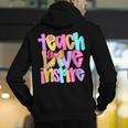 Teach Love Inspire Preppy Back To School Teacher Women Men's Hoodie Back Print, funny gift Teach Love Inspire Preppy Back To School Teacher Women Men's Hoodie Back Print, funny gift