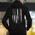 Teacher American Flag Teacher's Day Teaching Men's Hoodie Back Print, funny gift